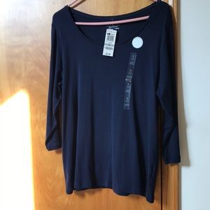 Charter Club Top 1X NWT Navy Blue